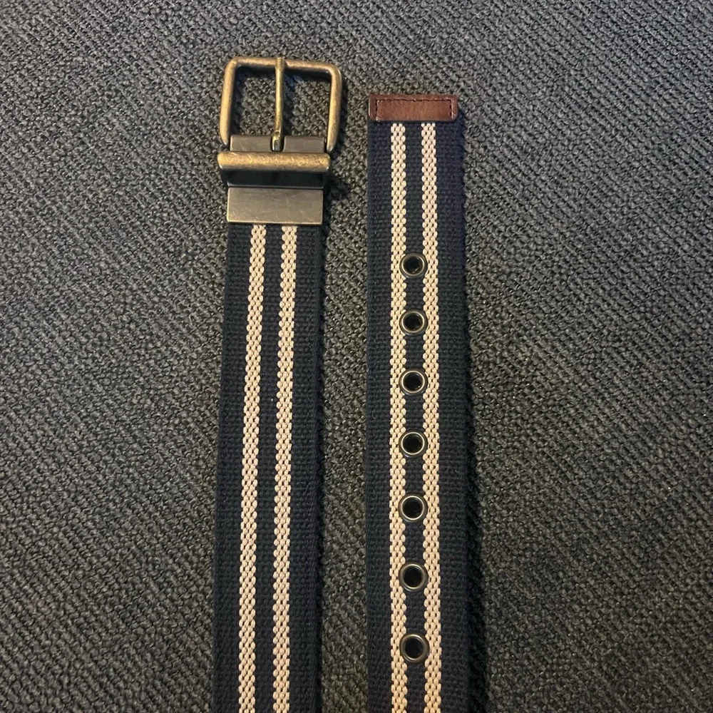 Men's Reversible Leather/Canvas Belt